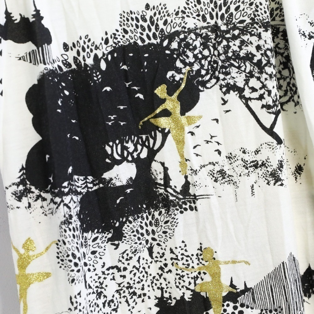 Salad Hong Kong designer boutique S ballet ballerina art print gold metallic - Picture 4 of 7